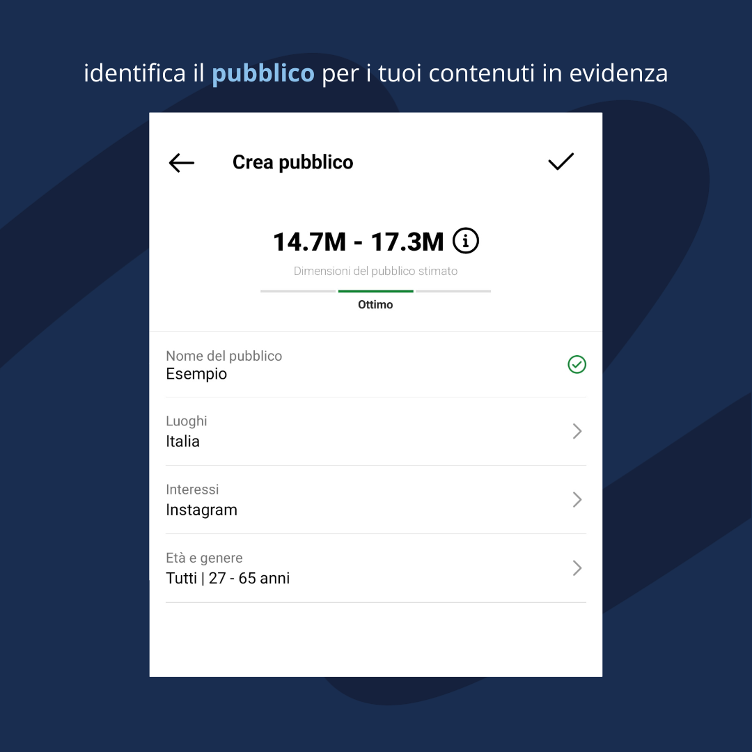 Identifica il tuo pubblico per i contenuti in evidenza